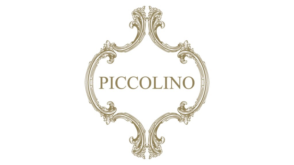 Gold Piccolino Caffe Grande logo on white background
